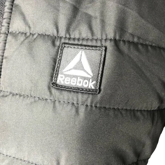 Reebok Black & Black Heather Fleece Women’s Puffer Jacket - Size Medium * wom106 - Picture 8 of 11